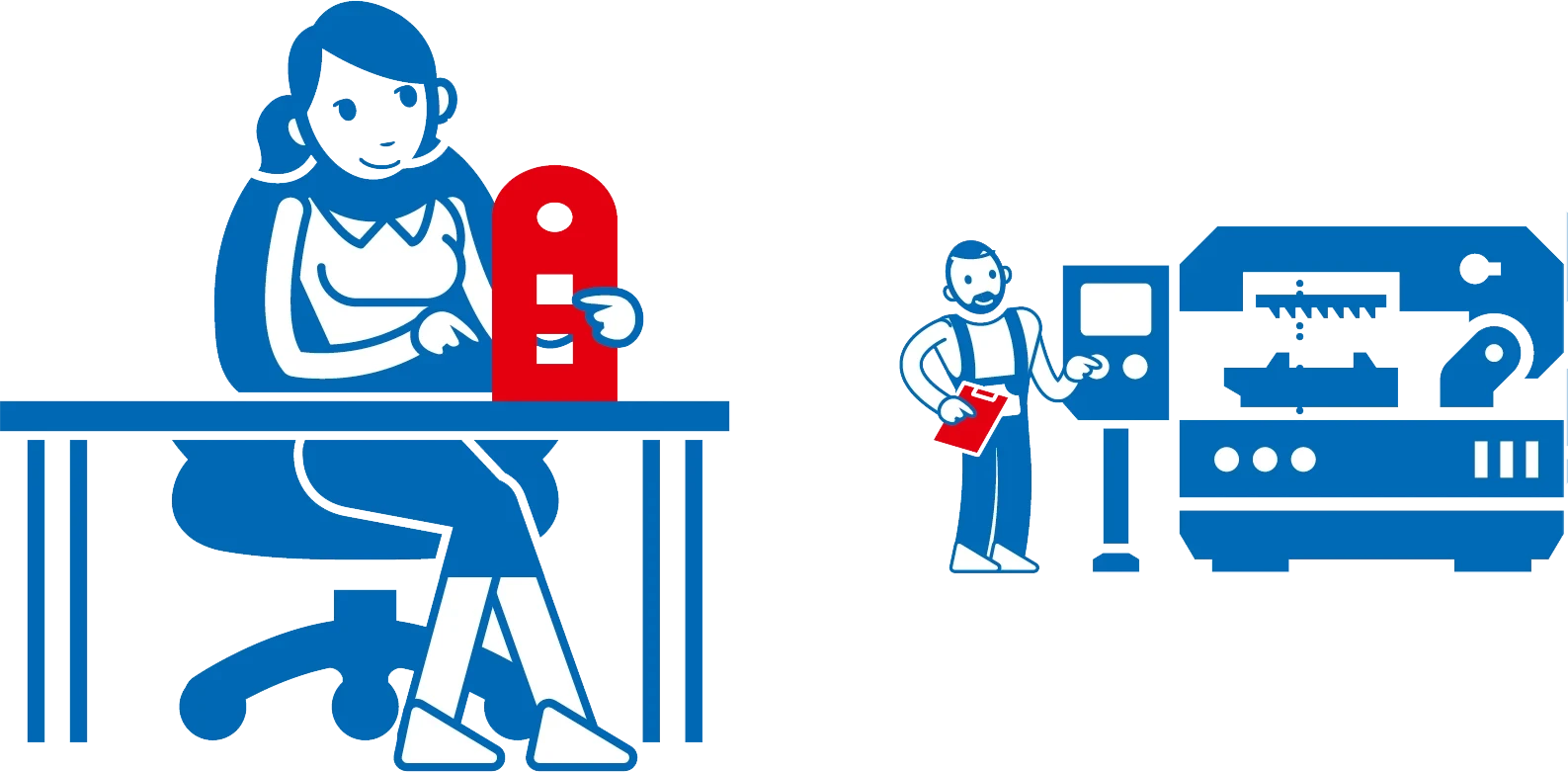 Illus-Landingpage Produktionshelfer – Illustration