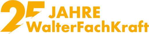 25 Jahre Walter-Fach-Kraft-Logo in orange