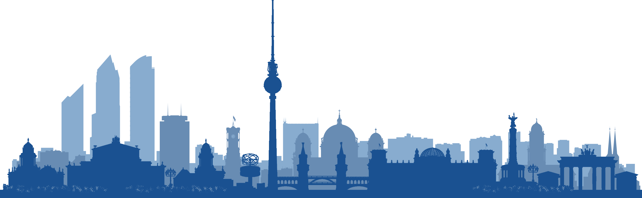 Berliner Skyline mit Fernsehturm und Friedensengel